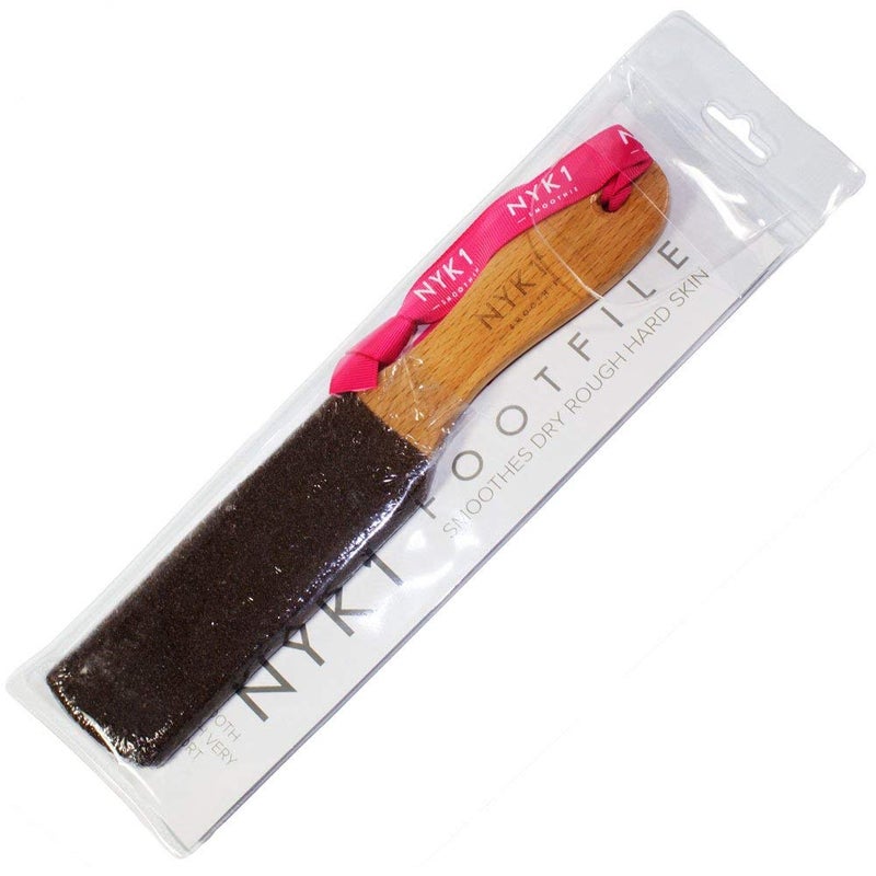 NYK1 Smoothie Foot File Natural Curved Wood, Eliminates Dry Scratchy Hardened Dead Skin Instantly, Pedi File Foot Tool for Perfectly Soft Velvety Smooth Pedicure Finish Great Gift or Add on Item - Image 3